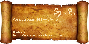 Szekeres Nimród névjegykártya